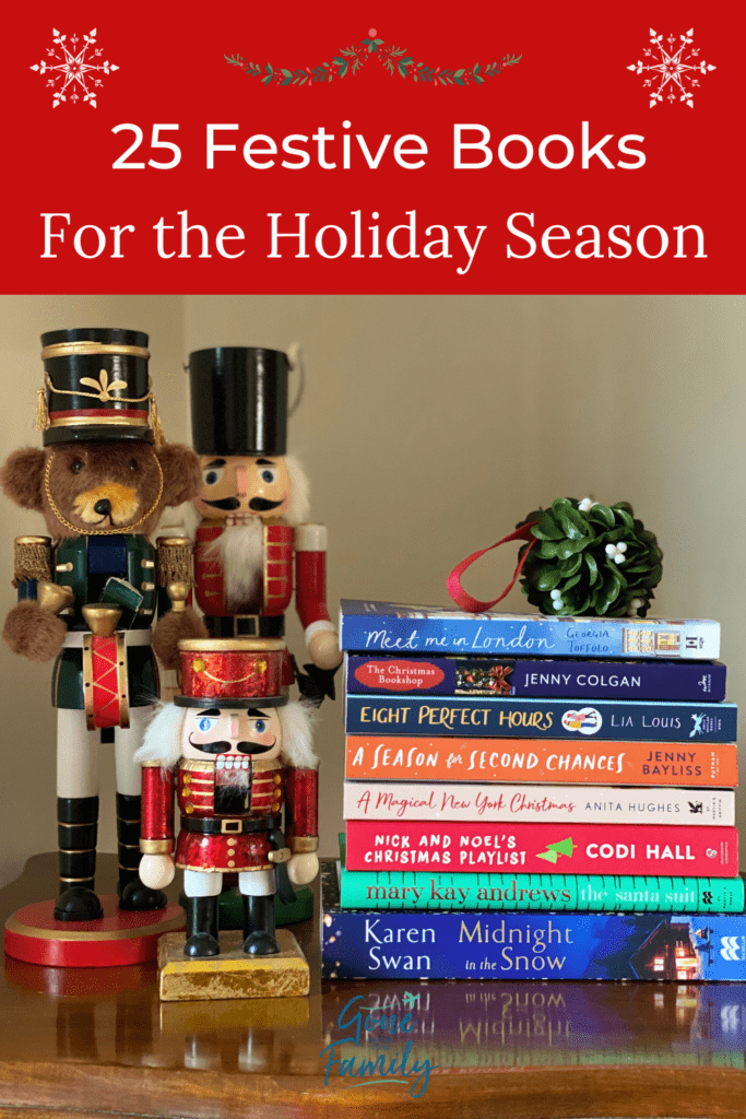 Pinterest Image for 25 Festive Books for the Holiday Season.
