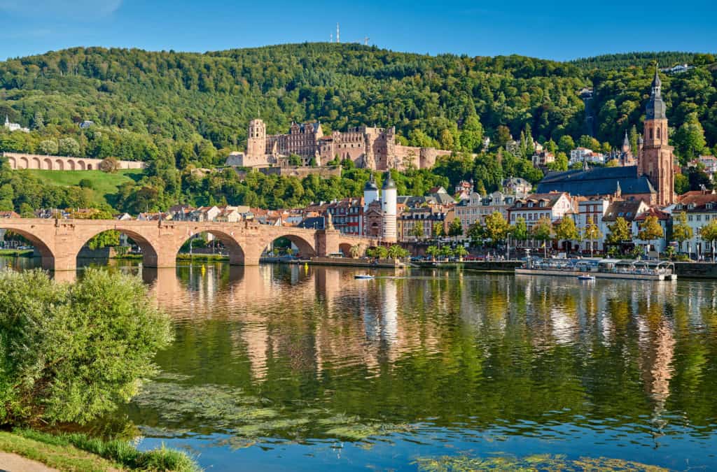 Heidelberg town on Neckar river.