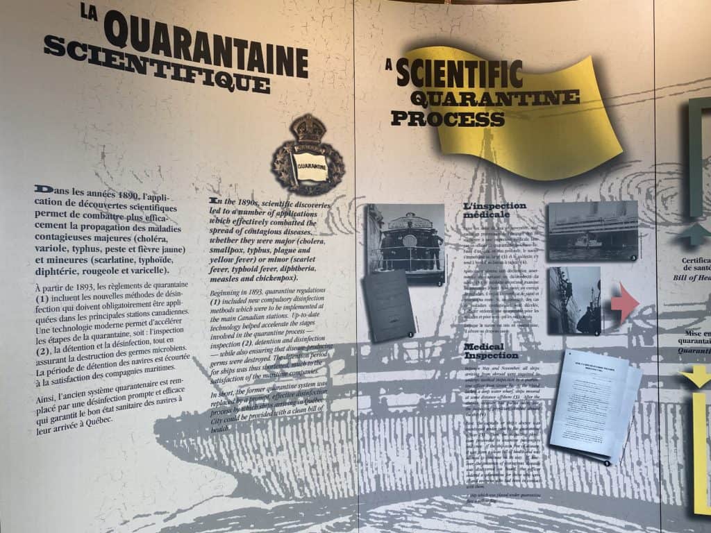 Information Board about Scientific Quarantine Process at Grosse-Île, Québec