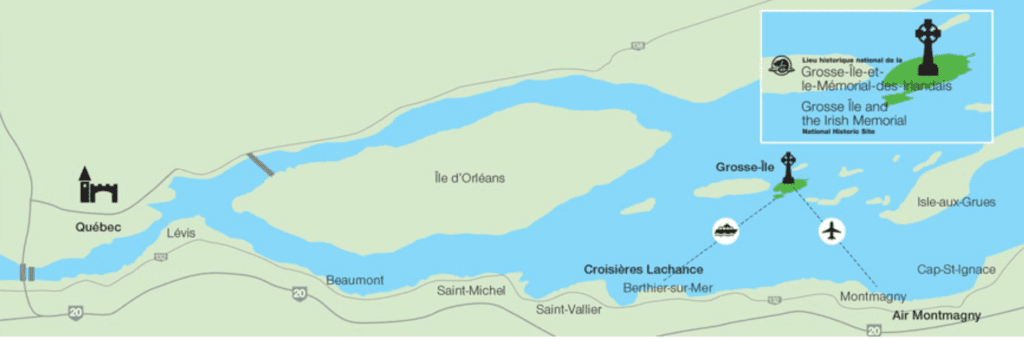 Parks Canada map of Grosse-Ile
