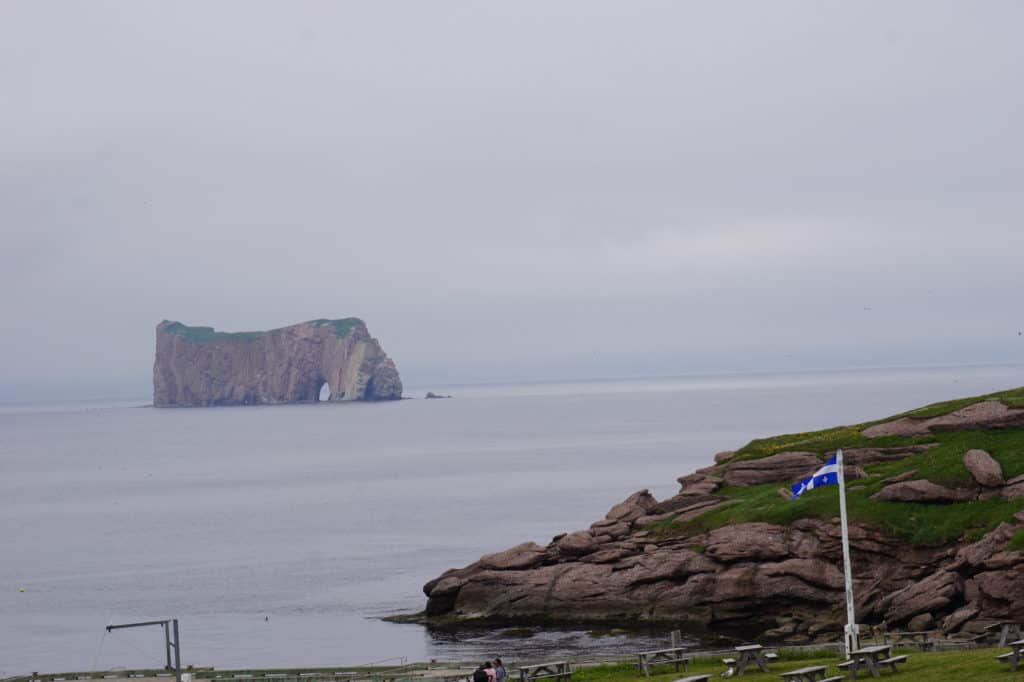 View of Perce Rock from Bonaventure Island.