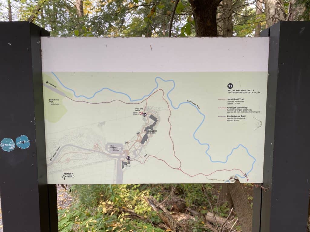Map of McMichael walking trails.