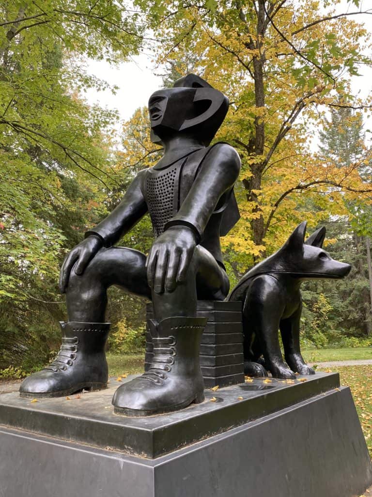 Sculpture in gardens at McMichael.