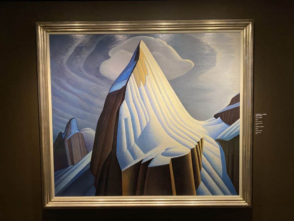 Painting of Mt Lefroy by Lawren Harris at the McMichael Gallery.