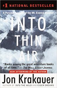 Into Thin Air by Jon Krakauer cover image.