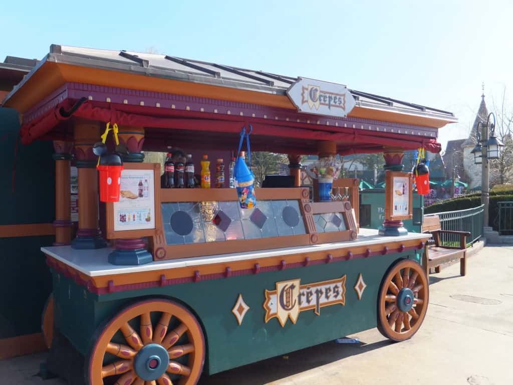 Crepes food truck at Disneyland Paris.