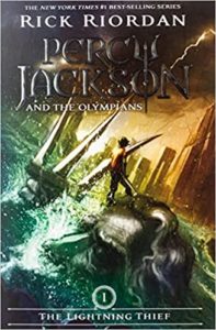 Percy Jackson and the Olympians - The Lightning Thief by Rick Riordan cover image.
