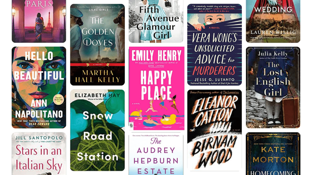 Grid collage of book covers for spring 2023.