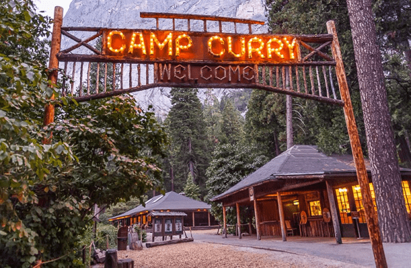Camp Curry in Yosemite National Park.