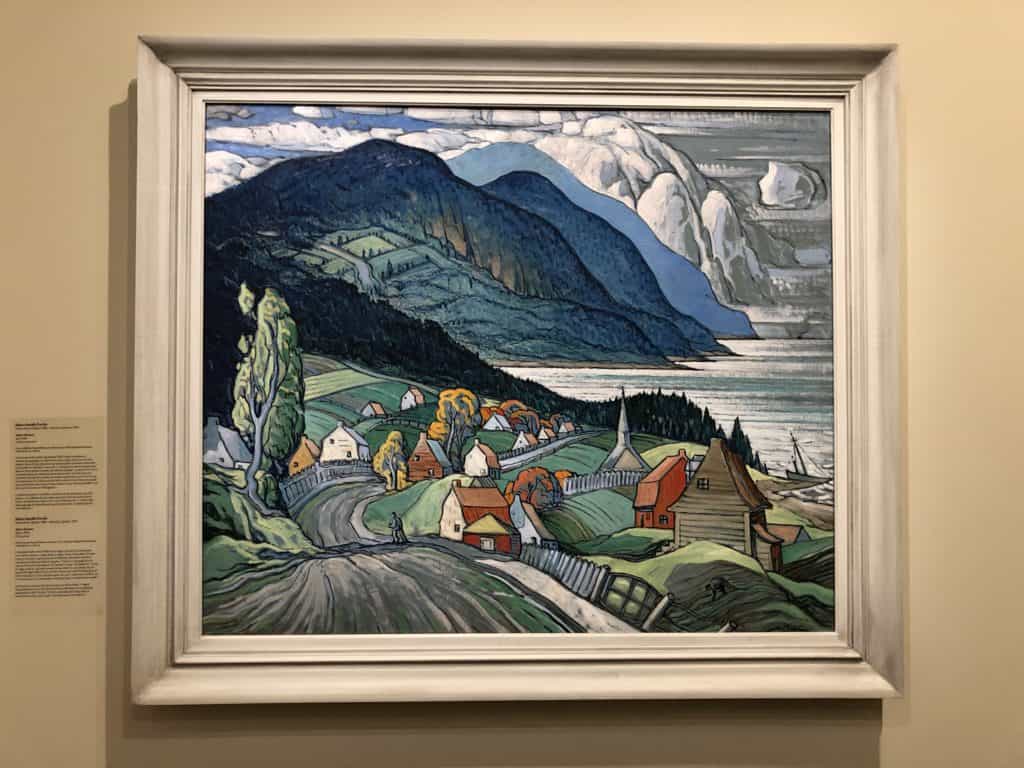 Painting by Marac-Aurele Fortin on display at the Montreal Museum of Fine Arts.