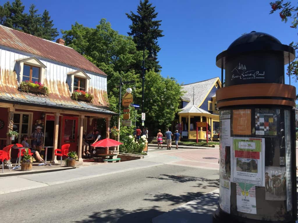 Baie St. Paul, Quebec street in summer.