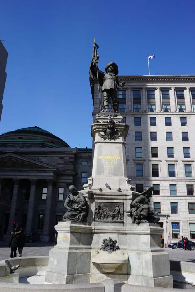 Maisonneuve Monument in Old Montreal, Quebec.