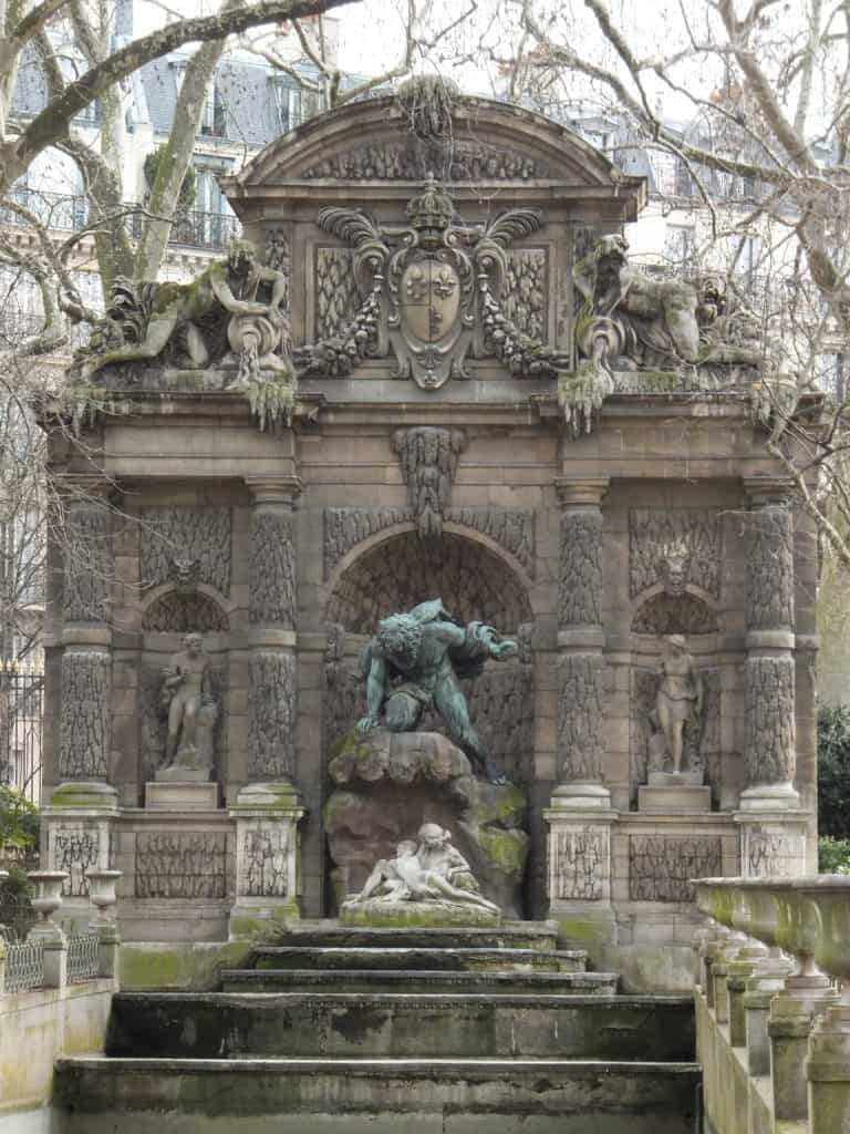 The Medici Fountain in Luxembourg Gardens, Paris.