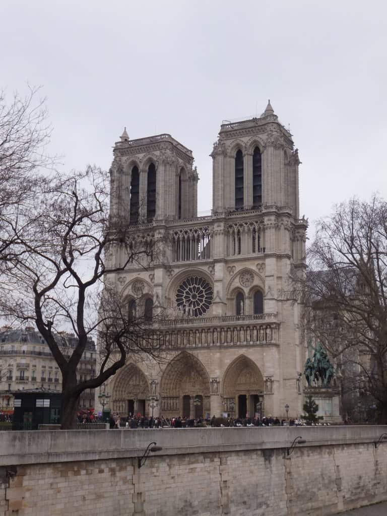 Exterior of Notre Dame Cathedral.