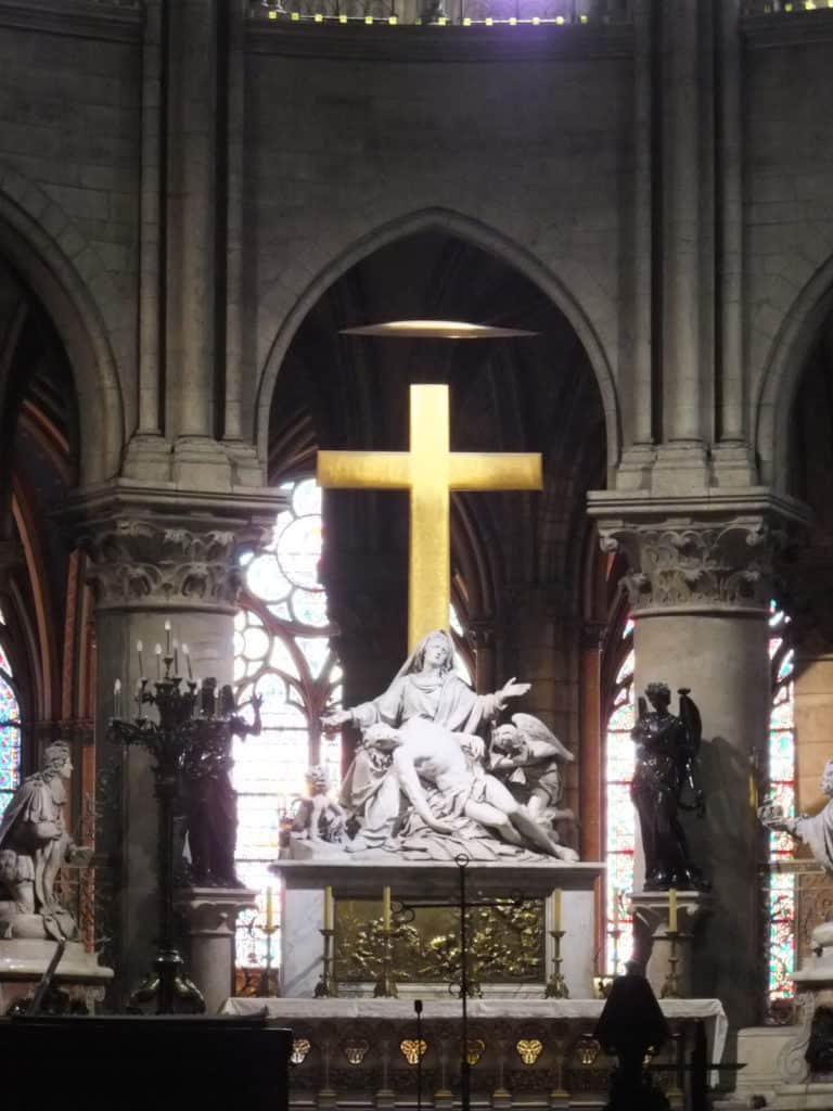 Altar in Notre Dame Cathedral in Paris.
