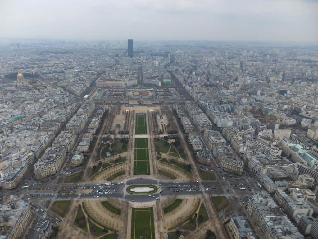 View of Paris from the Eiffel Tower.