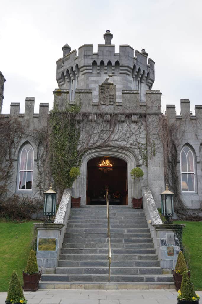 Stairs and entrance at Dromoland Castle, Ireland.