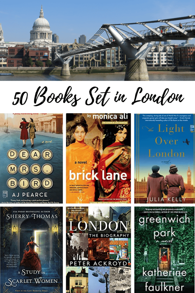 Pinterest Image for 50 Books Set in London.