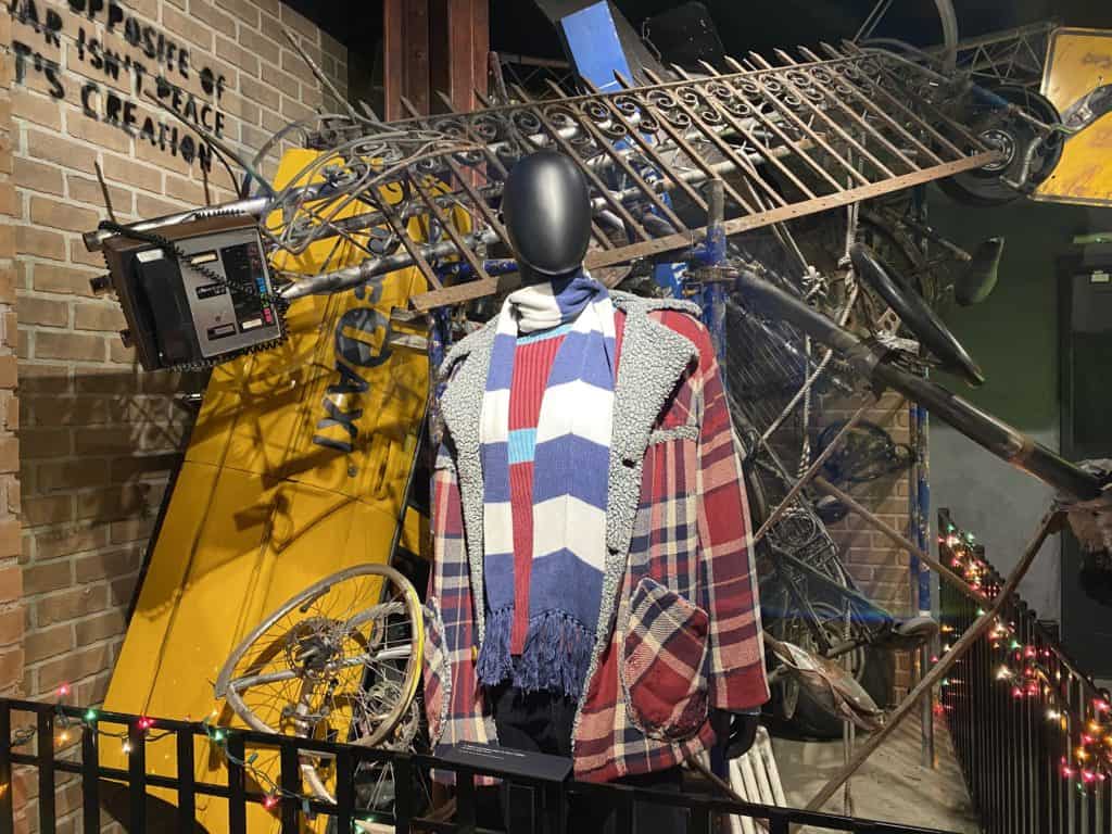 Display of costume from Rent at Museum of Broadway.