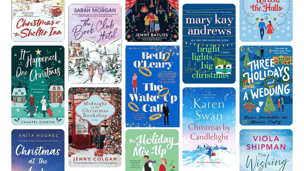 Grid image of book covers for 2023 Christmas holiday season.