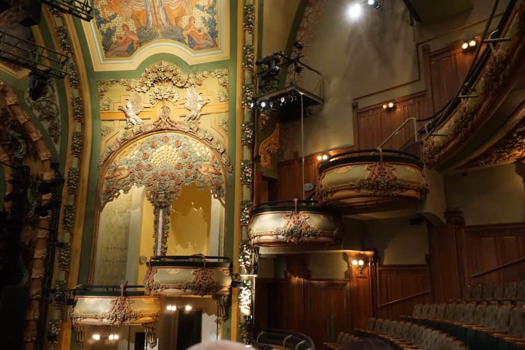 Interior of New Amsterdam theatre in New York City.
