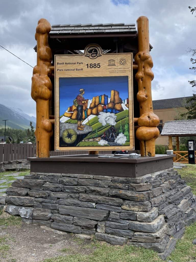 Parks Canada Banff National Park sign.