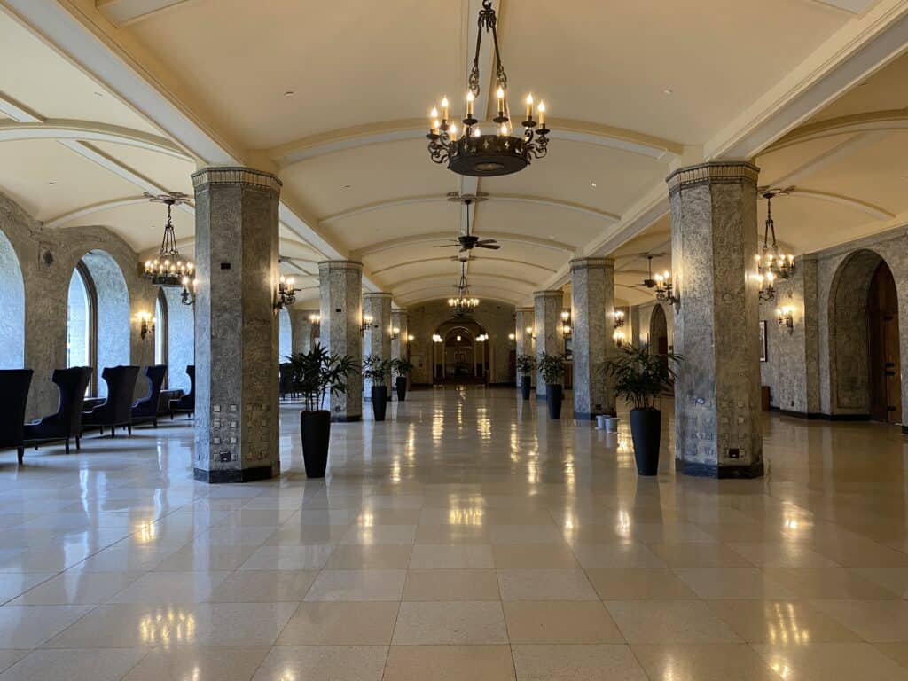 Interior of the Fairmont Banff Springs Hotel.