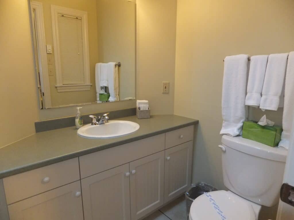 Master Ensuite bath - 3 bedroom cottage at Kindred Spirits, Cavendish, PEI.