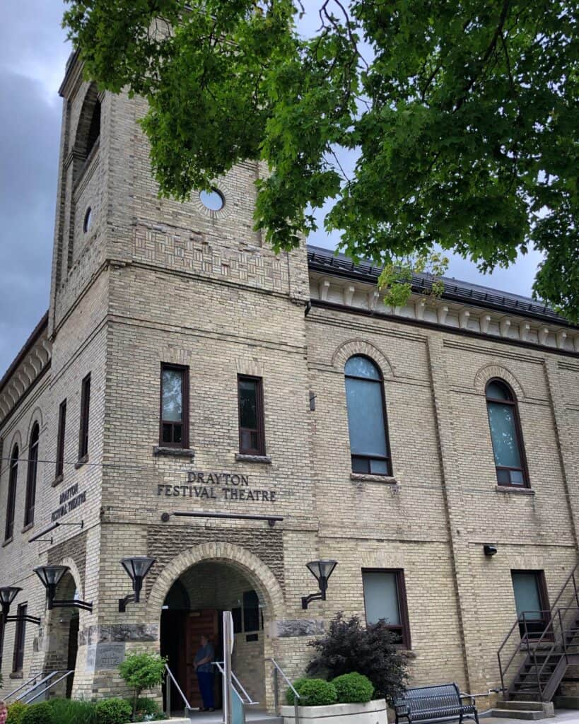 Exterior of Drayton Festival Theatre in Drayton, Ontario.