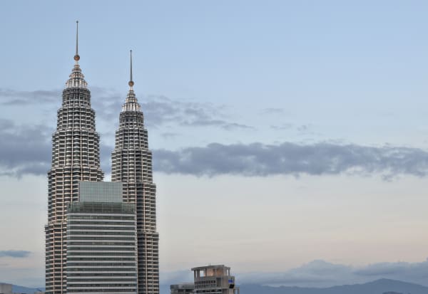 Twin Towers in Kuala Lumpur, Malaysia.