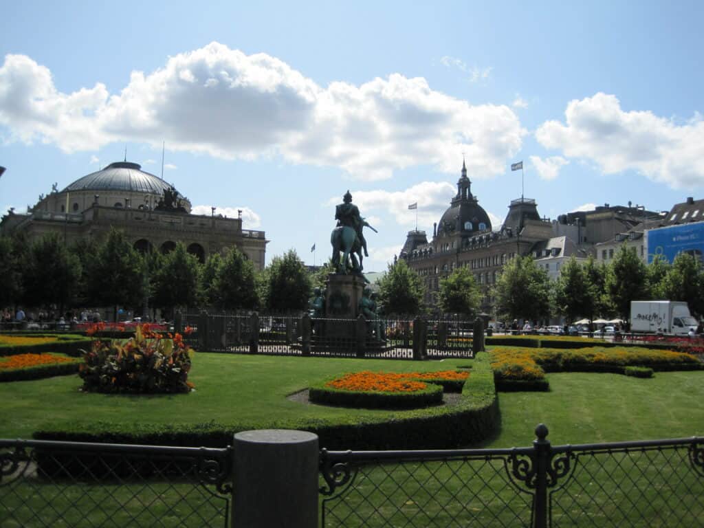 King's New Square in Copenhagen on a sunny summer day.