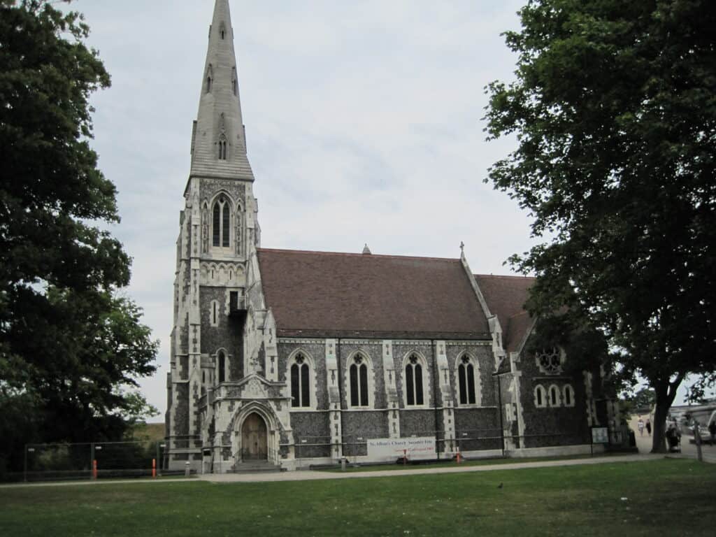 Exterior of St. Alban's Church in Copenhagen.