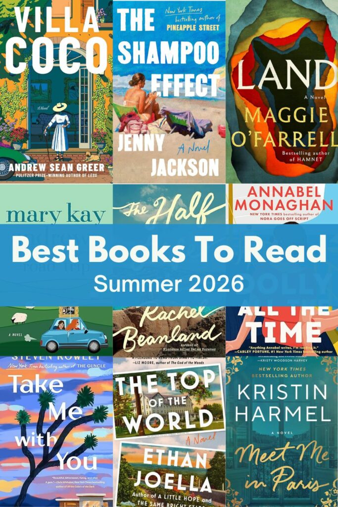 35 of the Best Books to Read This Summer (2026) - image for Pinterest with grid of 9 book covers and text overlay reading Best Books to Read Summer 2026.